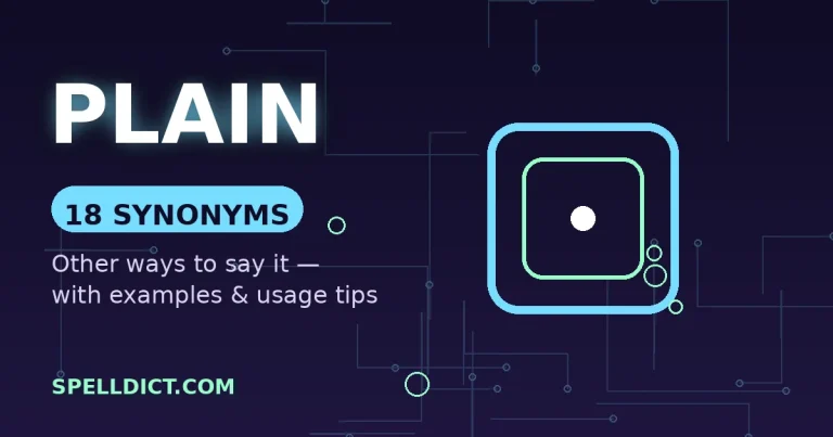 Plain synonyms — 18 other ways to say plain with examples and usage tips