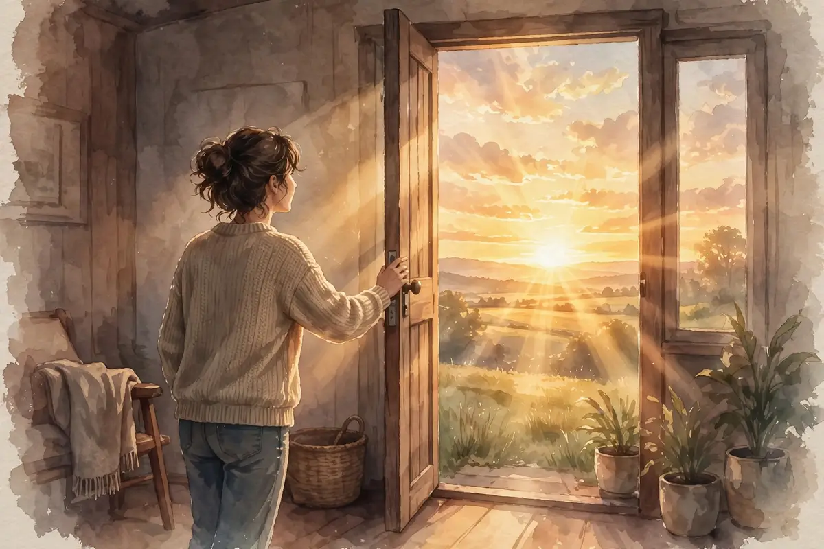 Different ways to say opportunity in English - open door to a bright sunrise with example sentences