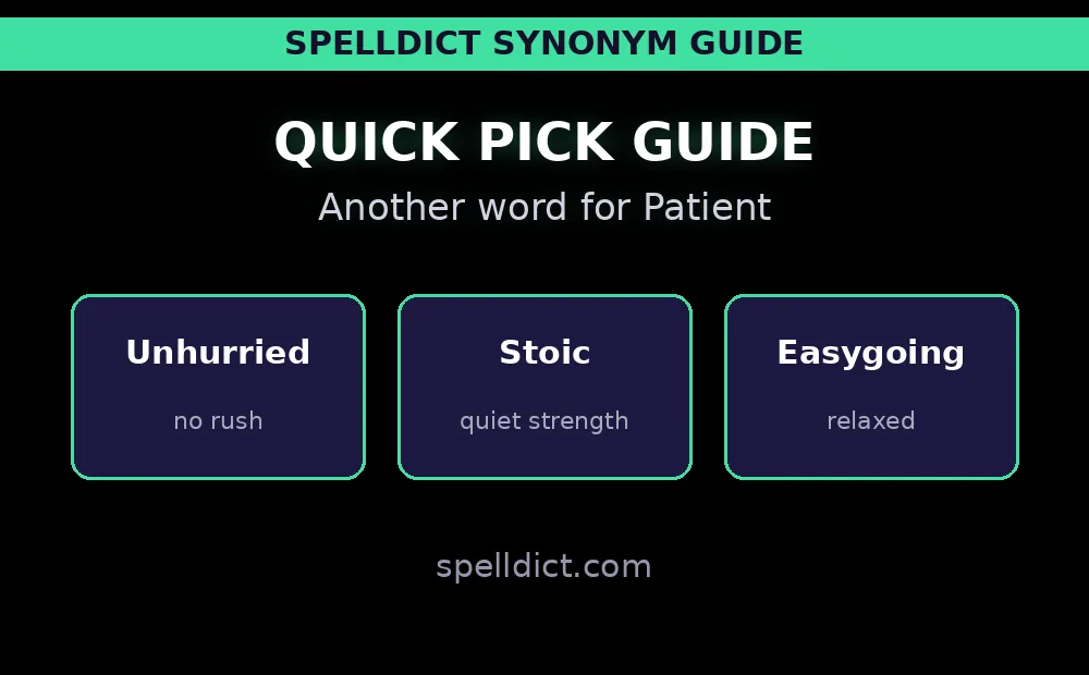 Quick pick guide for choosing the best patient synonym